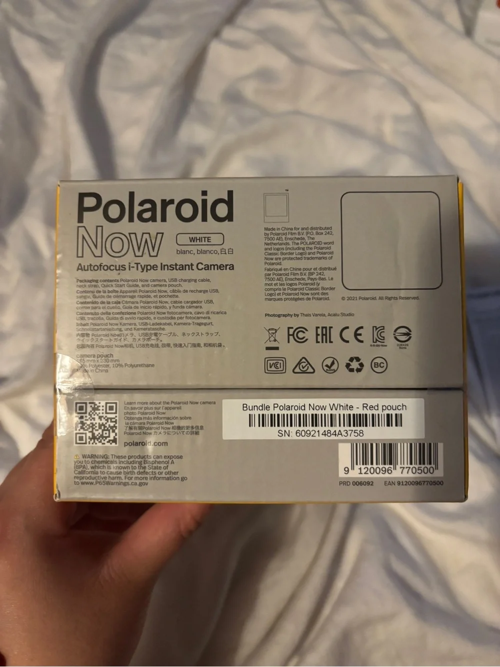 Polaroid Now Bundle Instant Camera - White with Red Accent